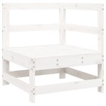 vidaXL Salon de jardin 9 Pièces blanc bois de pin massif