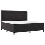 vidaXL Lit à ressorts avec tête de lit Noir 200 x 200 cm Velours