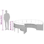 vidaXL Canapé de jardin avec coussins rond beige résine tressée