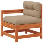 vidaXL Ensemble de salon de jardin 10 Pièces Brun cire Bois de pin massif
