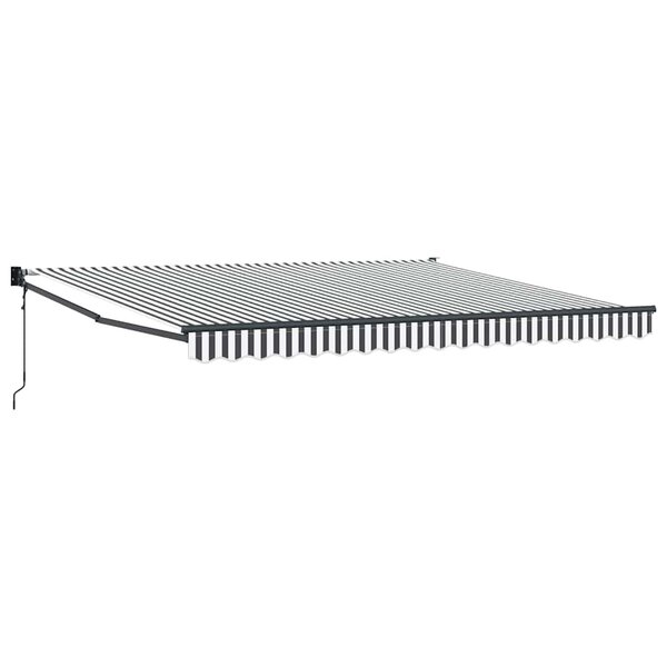 vidaXL Auvent rétractable anthracite et blanc 4x3 m tissu et aluminium