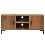 vidaXL Meuble TV Marron 110x35x48 cm Bois de pin massif