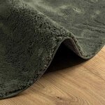 vidaXL Tapis HUARTE Vert forêt 100 x 200 cm Polyester