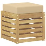 vidaXL Banc de Jardin Bois d'Acacia Massif Blanc