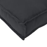 vidaXL Coussin pour dossier de palette Noir 80 x 40 x 12 cm