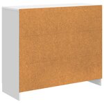 vidaXL Buffet Blanc brillant 89 x 34 5 x 77 cm Bois d'ingénierie