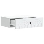 vidaXL Table d'appoint murale Blanc 59 x 34 5 x 17 cm