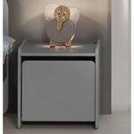 Vipack Table de chevet avec porte Kiddy Bois Gris froid