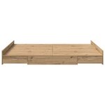 vidaXL Cadre de lit avec rangement chêne artisanal 140 x 190 cm