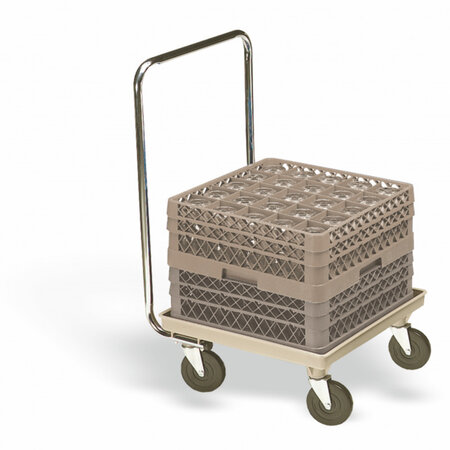 Chariot de transport pour casiers à vaisselle avec anse 540 x 540 mm - pujadas -  - inox