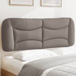vidaXL Coussin de tête de lit taupe 120 cm tissu