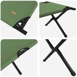 vidaXL Lit de camping pliant Amy jaune Tissu Oxford