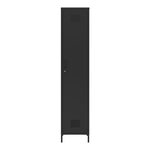 Armoire étagère meuble de rangement 180 x 38 x 38 cm métallique acier noir mat 03_0008914