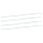 vidaXL Panneaux de bibliothèque 4 Pièces Blanc 100x10x1 5 cm Aggloméré