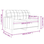 vidaXL Canapé à 2 places Noir 120 cm Tissu