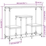 vidaXL Table console chêne fumé 89 5x28x76 cm bois d'ingénierie
