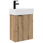 vidaXL Meuble de salle de bain avec robinet Chêne artisanal