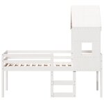 vidaXL Lit haut sans matelas blanc 90x200 cm bois de pin massif