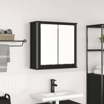 vidaXL Armoire murale de salle de bain miroir chêne noir 60x21x60 cm