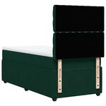 vidaXL Sommier à lattes de lit avec matelas Vert foncé 90x190 cm