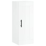 vidaXL Buffet haut Blanc brillant 34 5x34x180 cm Bois d'ingénierie