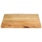 vidaXL Dessus de table 40x40x3 8 cm bord vivant bois massif manguier