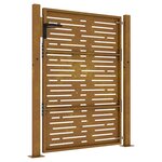 vidaXL Portail de jardin 105x130 cm acier corten conception de carré