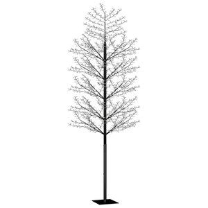 vidaXL Sapin de Noël 2000 LED blanc froid Cerisier en fleurs 500 cm
