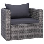 vidaXL Meuble de jardin 7 Pièces et coussins et oreillers Résine tressée