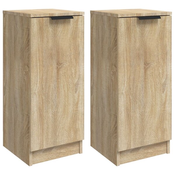 vidaXL Buffets 2 Pièces Chêne Sonoma 30x30x70 cm Bois d'ingénierie