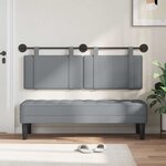 vidaXL Tête de lit suspendue Gris clair Tissu