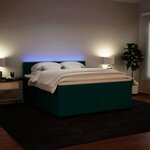 vidaXL Sommier à lattes de lit et matelas Vert foncé 200x200cm Velours