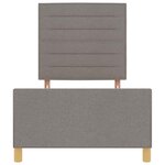 vidaXL Cadre de lit avec tête de lit Taupe 90 x 190 cm tissu