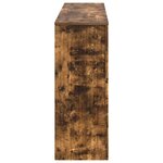 vidaXL Table console Chêne Fumé 155 x 29 x 74 cm Bois d’ingénierie