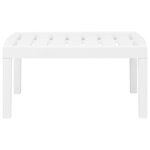 vidaXL Salon de jardin 3 Pièces Plastique Blanc