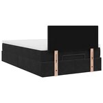vidaXL Cadre de lit ottoman avec matelas noir 120x200 cm velours