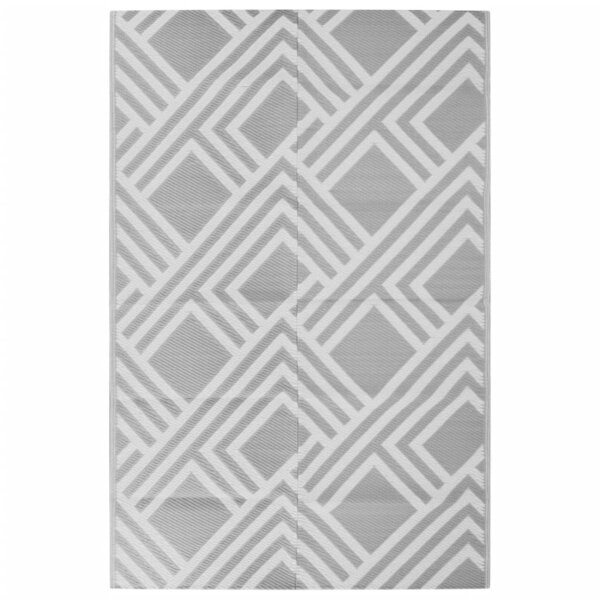 vidaXL Tapis d'extérieur ARAKIL Gris 190x290 cm PP