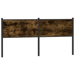vidaXL Tête de lit chêne fumé 180 cm bois d'ingénierie et acier