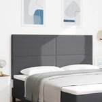 vidaXL Tête de lit avec tête de lit Gris foncé 180 cm Cuir synthétique