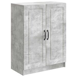 vidaXL Buffet Gris béton 66 x 34 5 x 87 cm Bois d'ingénierie
