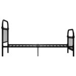 vidaXL Cadre de lit sans matelas noir métal 100x200 cm