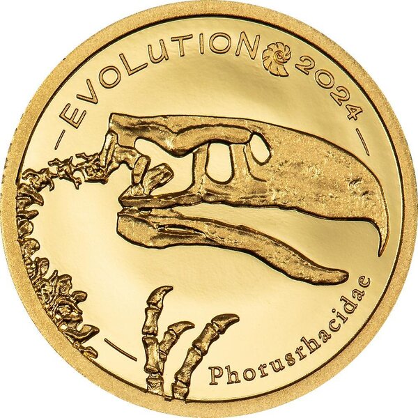 Pièce de monnaie en Or 1000 Togrog g 0.5 Millésime 2024 Evolution of Life GOLDEN AVES