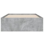 vidaXL Cadre de lit et tiroirs gris béton 90x200 cm bois d'ingénierie