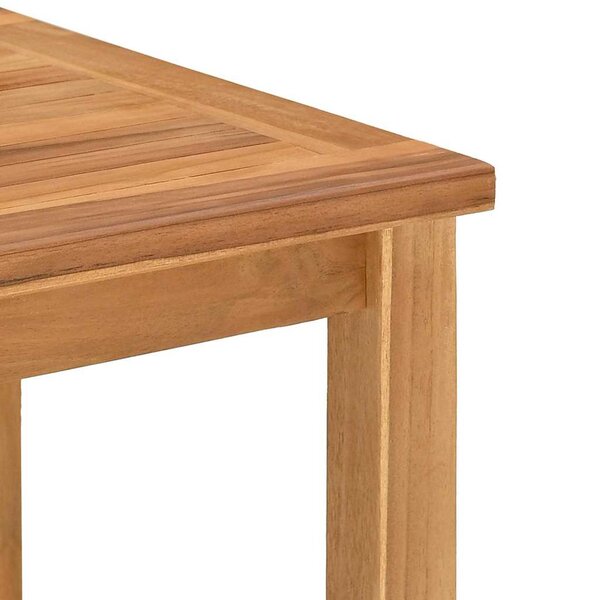 Table Basse En Teck Massif 50x35x45 Cm - Avec Rangement, Pour Extérieur, Design Moderne