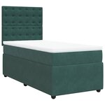 vidaXL Sommier à lattes de lit avec matelas Vert foncé 90x190 cm