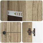 vidaXL Meuble TV Chêne Sonoma 89 x 34 5 x 60 cm Bois d'ingénierie