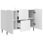 vidaXL Buffet Blanc 89 x 34 5 x 62 cm Bois d'ingénierie
