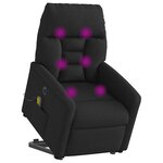 vidaXL Fauteuil inclinable de massage électrique Noir Tissu