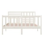 vidaXL Cadre de lit sans matelas blanc bois massif 140x200 cm