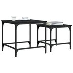 vidaXL Tables basses gigognes 2 Pièces noir bois d'ingénierie